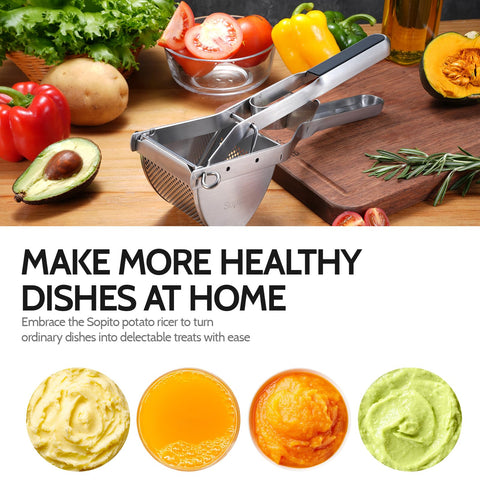 Sopito potato ricer easy-clean design simplifies washing after cooking.