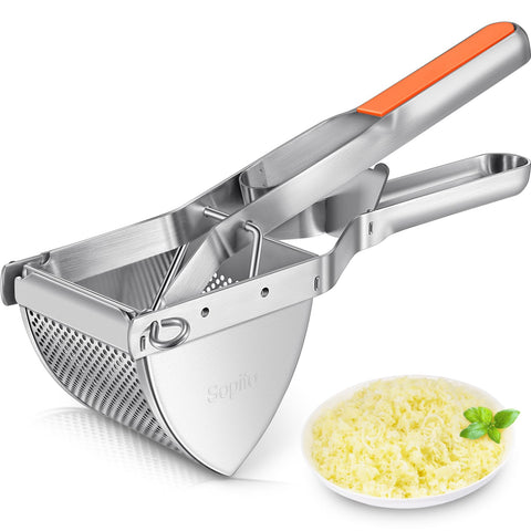 Sopito potato ricer stainless-steel-body highlights durable design for daily meal prep.