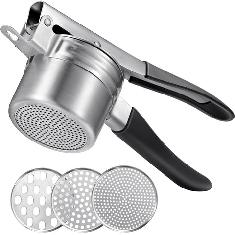 Sopito potato ricer with three interchangeable discs for silky mashed potatoes.