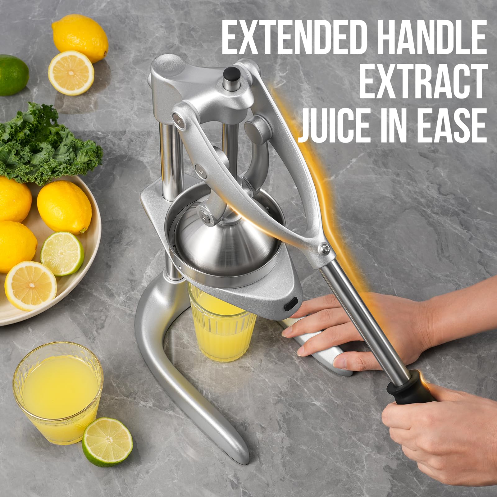 Sopito stainless-frame durable construction supports steady juicing