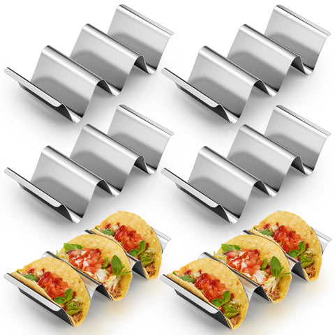 Sopito taco holder stand, a six-pack rack keeping tortillas upright for tidy fillings.