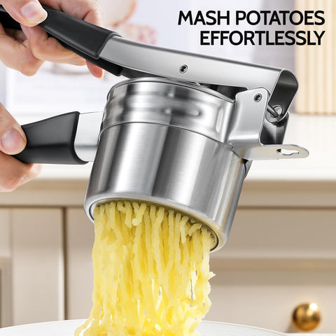 Sopito ricer with upgraded stainless steel design for durable kitchen use.