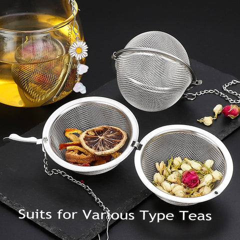 Sopopal loose-leaf infuser with open catch for quick filling.