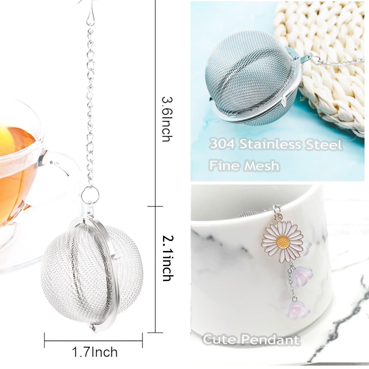 Sopopal two-pack tea infuser fits all standard cups.