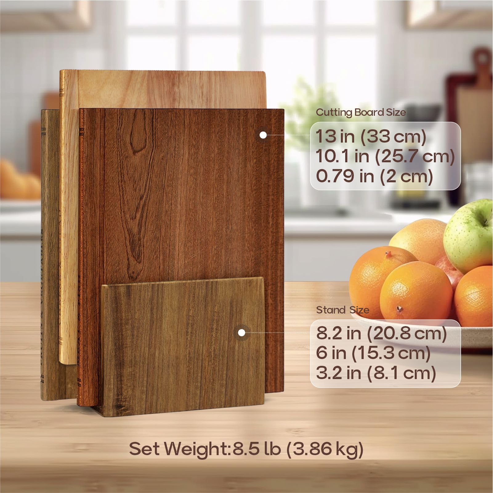 Soravita Book Cutting Board Set cadeau prêt à offrir pour les cuisiniers et hôtes