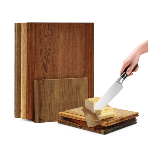 Soravita Book Cutting Board Set avec spine labels pour une séparation organisée des ingrédients