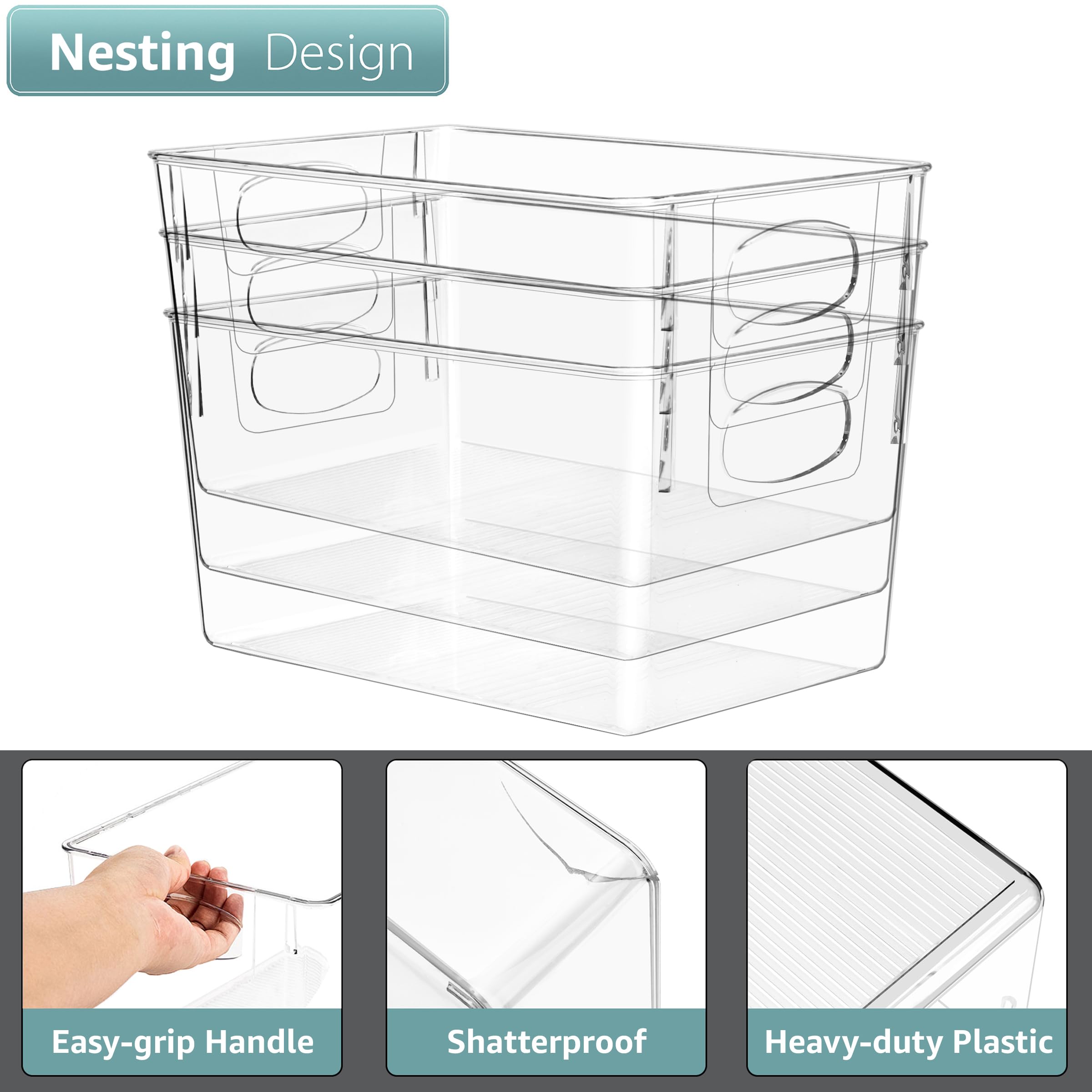 Sorbus BPA-free clear bin for drawers keeps items protected and organized.