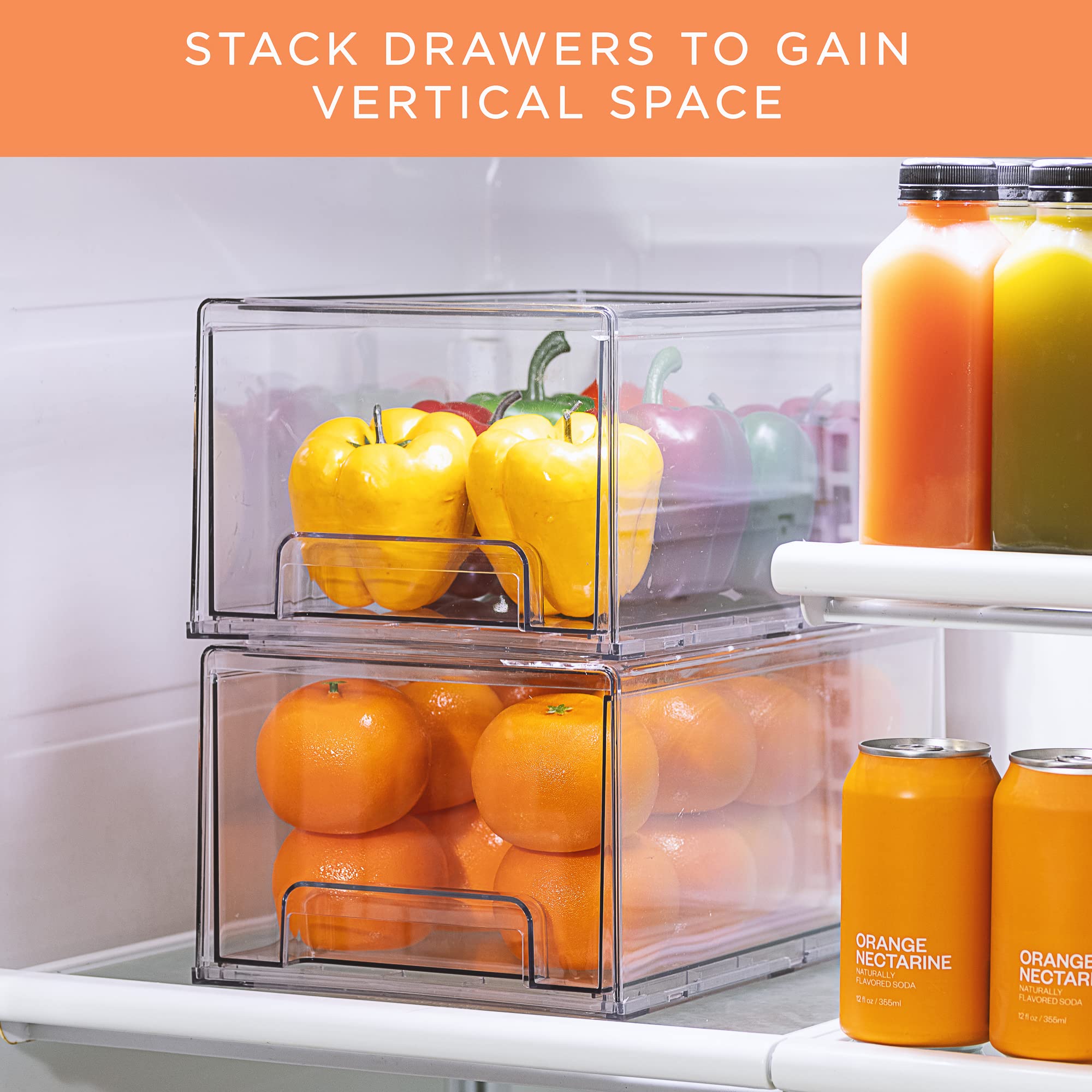 Sorbus easy-clean acrylic drawers simplify maintenance in busy kitchens.