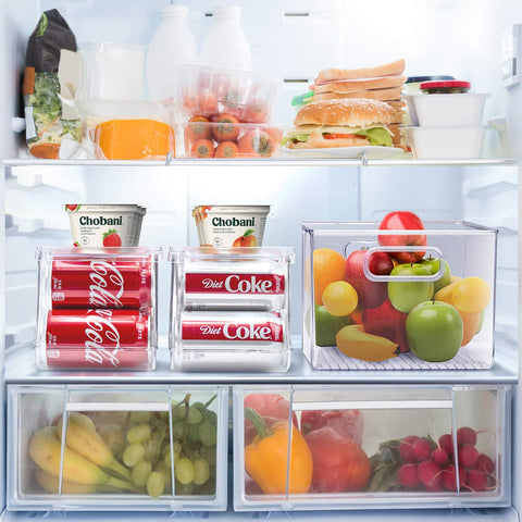 Sorbus freezer organizer bin doubles as fridge storage for versatility.