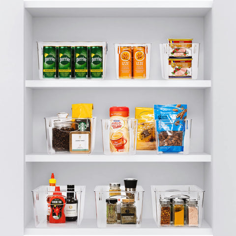 Sorbus fridge/freezer organizer bin keeps refrigerated contents tidy.
