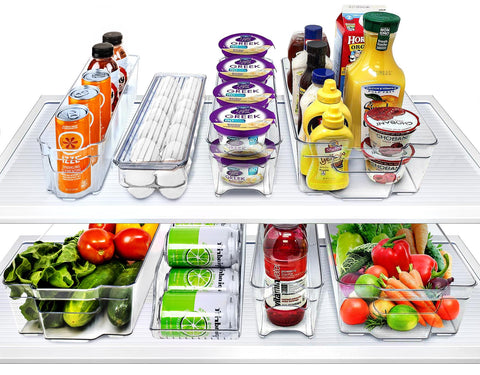 Sorbus Fridge Organizer Bins wide bin view showing space-saving design
