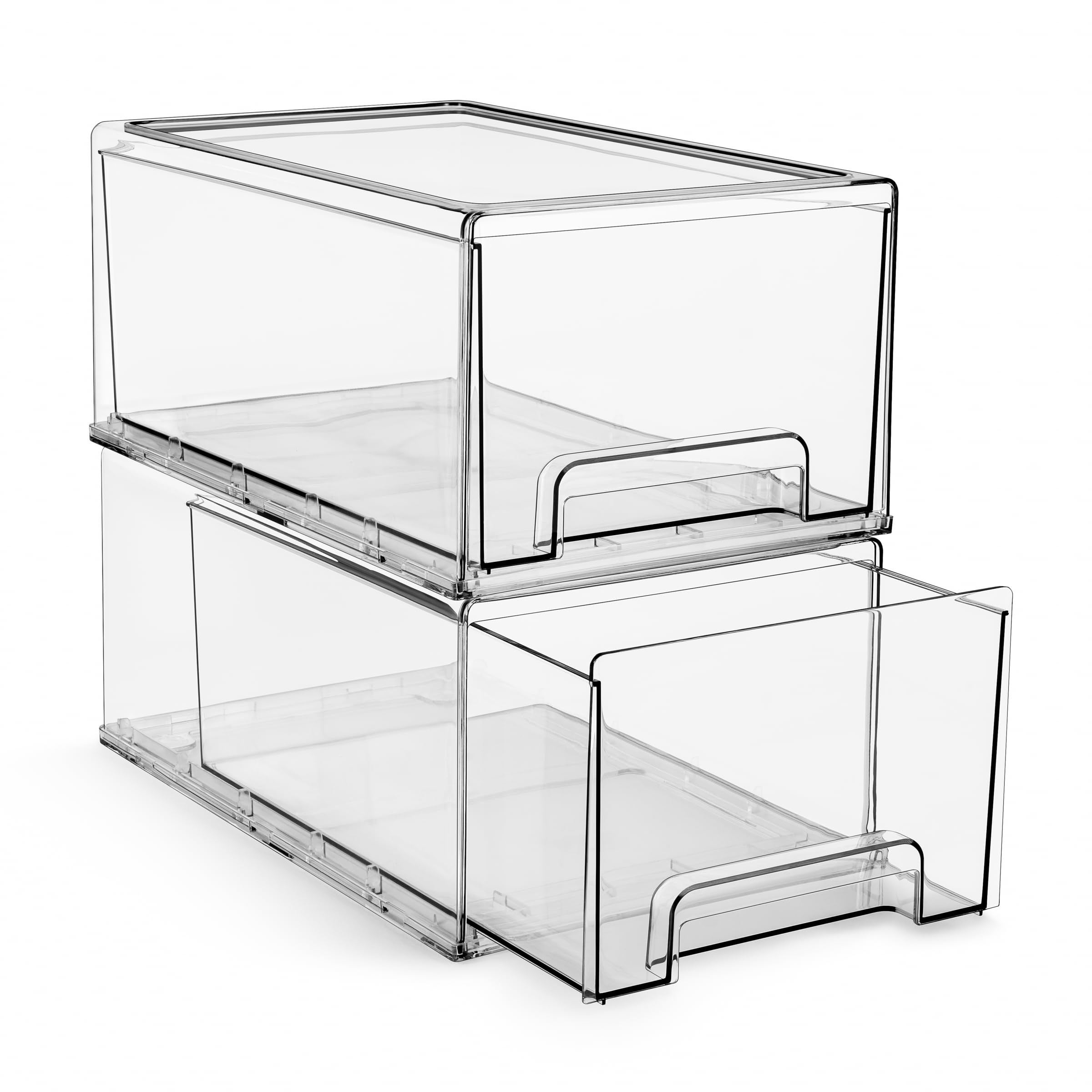 Sorbus large clear storage drawers front view for pantry, easy access and visibility.