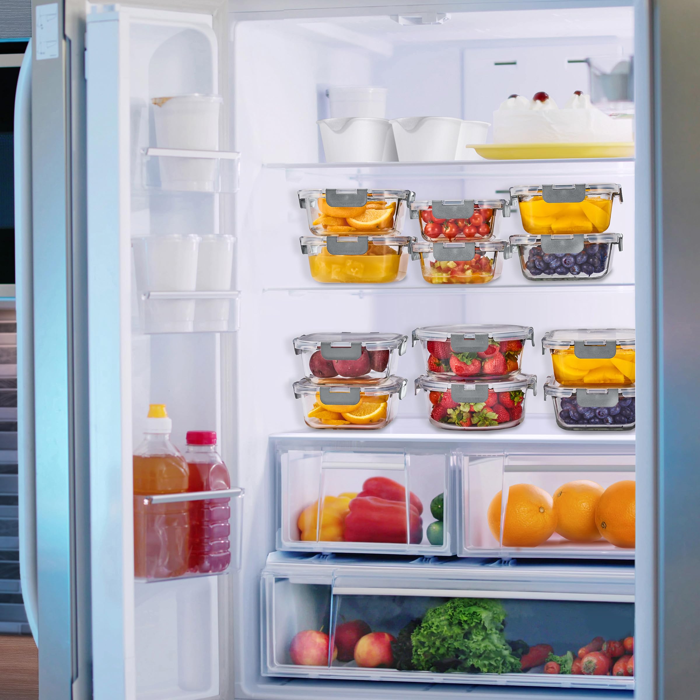 Sorbus oven-safe glass containers for easy reheating and storage.