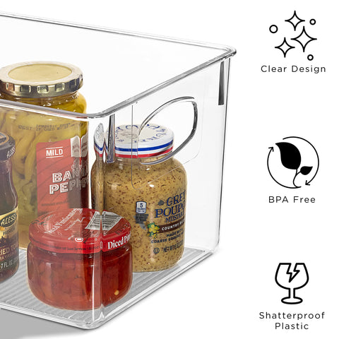 Sorbus pantry kitchen storage bin simplifies ingredient access.