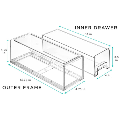Sorbus silicone pads and rubber feet keep drawers steady on any surface.