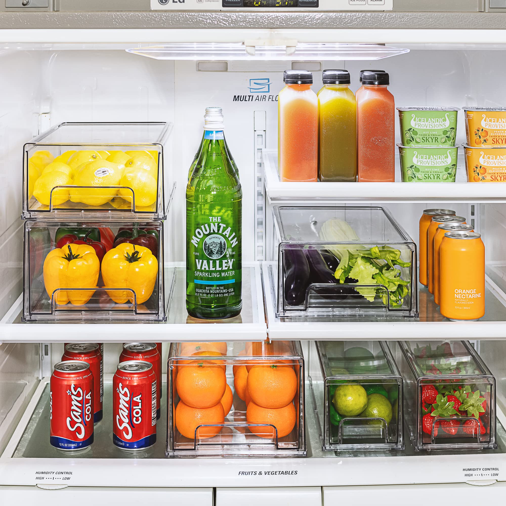 Sorbus slide-out clear drawer with handles for easy access.