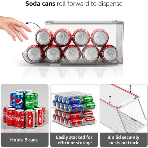 Sorbus soda can organizer clear design enhances visibility and quick access