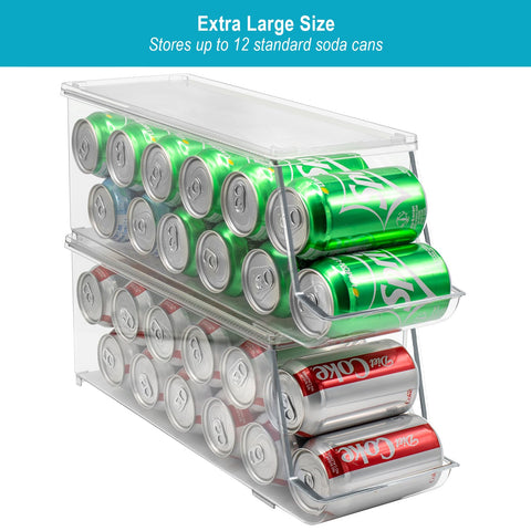 Sorbus Soda Can Organizer easy-access design speeds beverage retrieval.