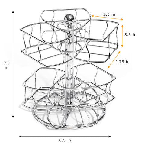 Sorbus rotating mechanism enabling quick tea selections.
