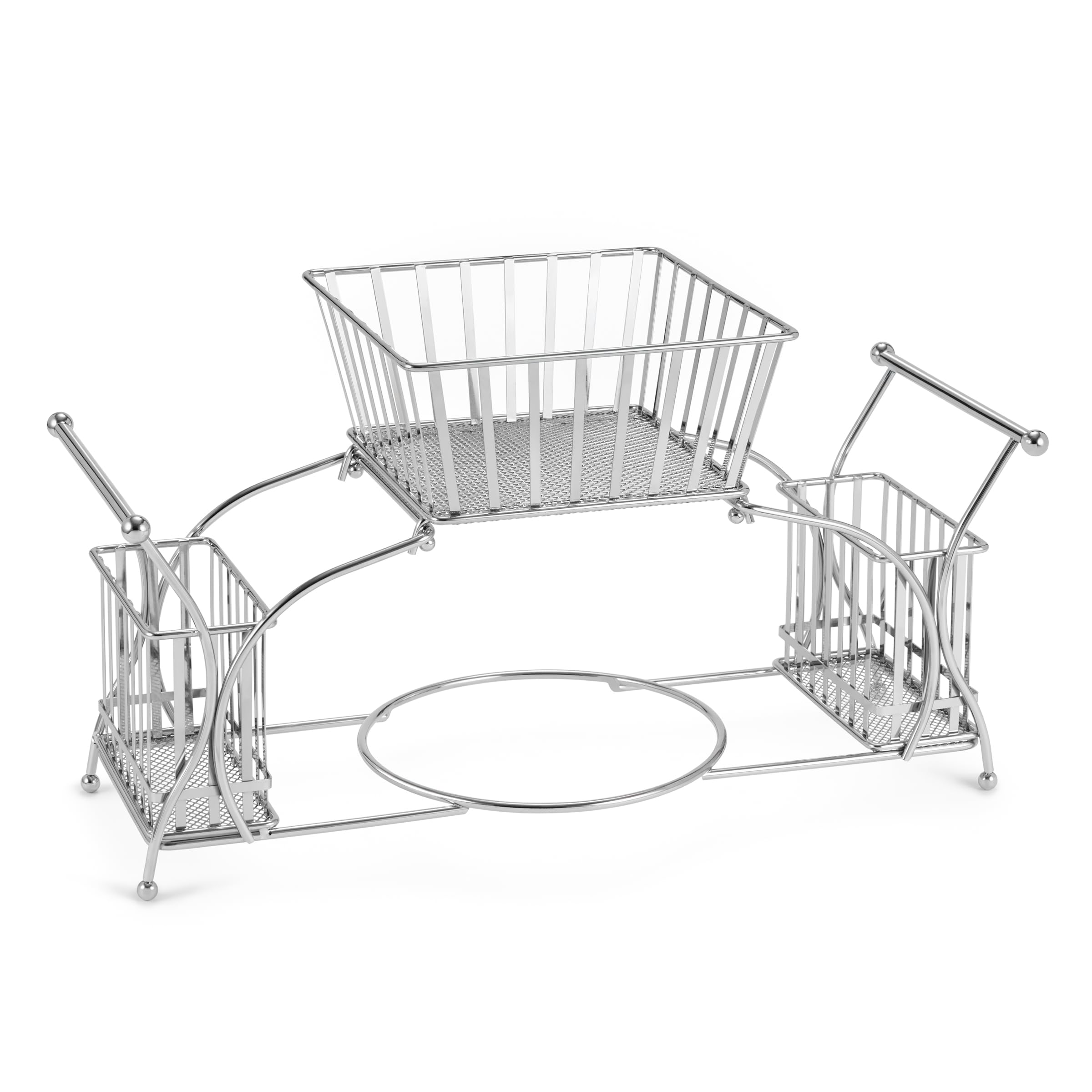 Sorbus Utensil Caddy silver-finish complements modern dining aesthetics.