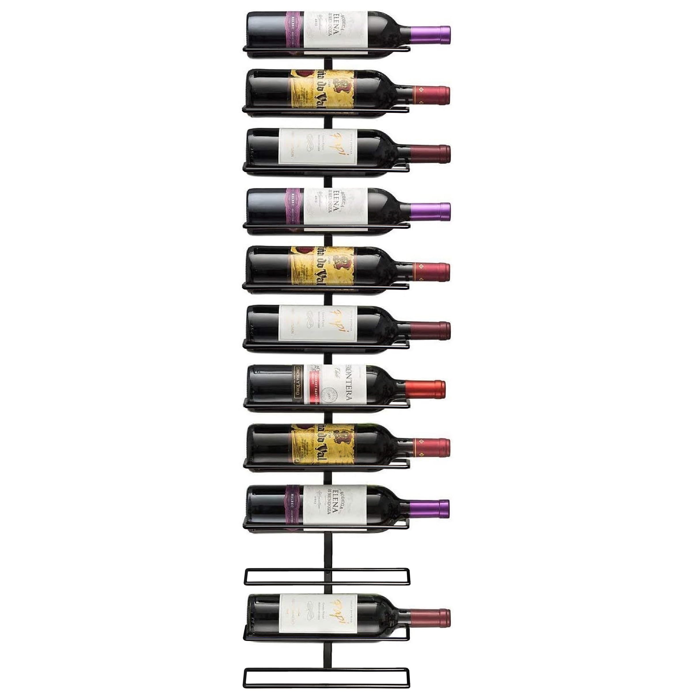 Sorbus wall mount wine rack displays 12 bottles, keeping wine organized on the wall