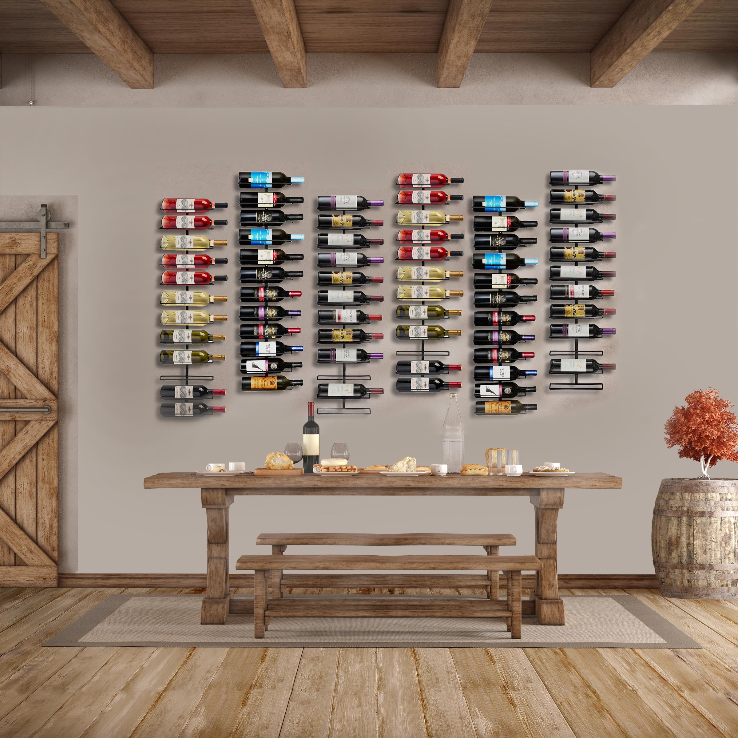 Sorbus wall rack showcases vertical storage, saving space in small kitchens