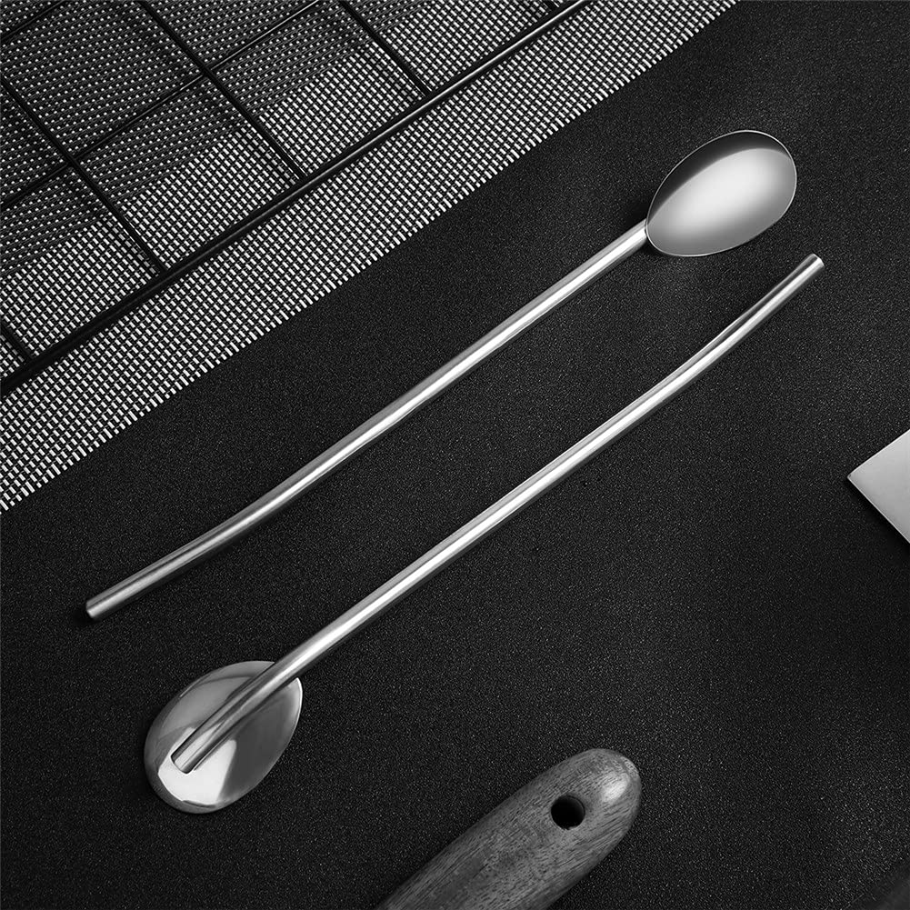 Sorfia 2-in-1 straw-spoon design for cocktails and milkshakes