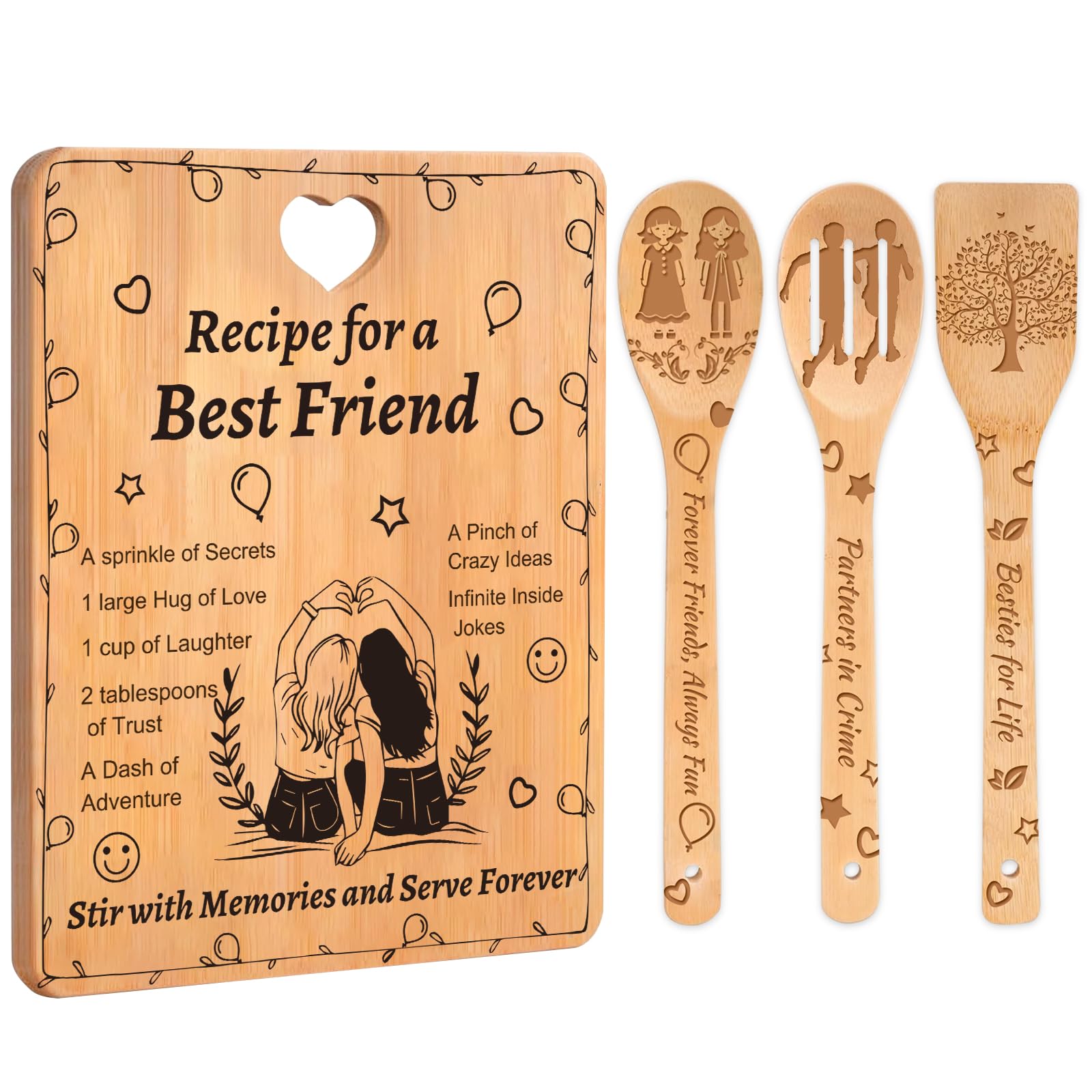 Sornivra bestie bamboo cutting board with engraving for display and gifting