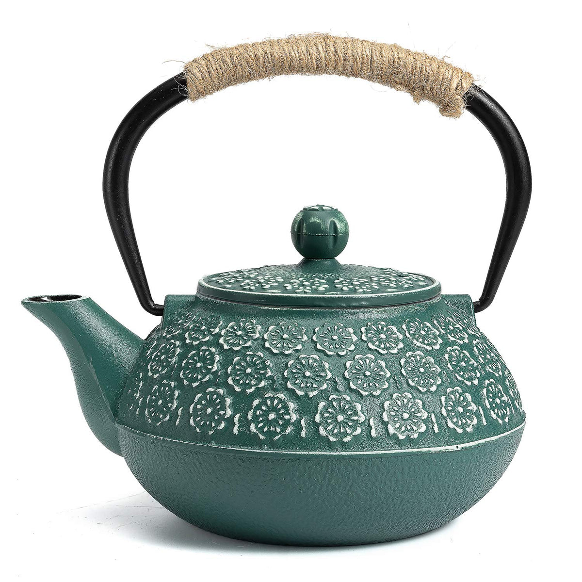 Sotya cast iron teapot 30oz front view, durable and stylish for daily tea rituals.