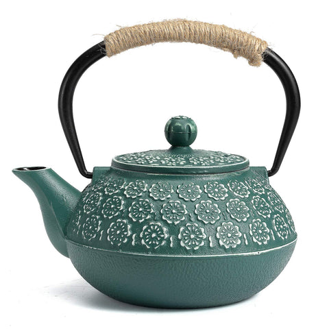 Sotya cast iron teapot 30oz front view, durable and stylish for daily tea rituals.