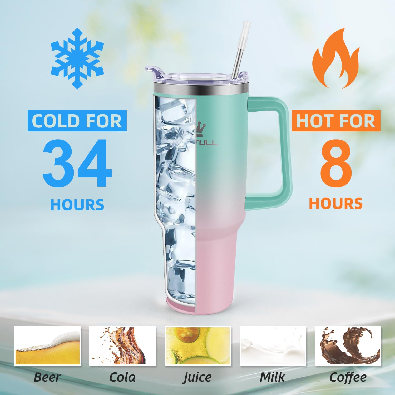 Soufull tumbler interior, dishwasher-safe for easy cleaning after busy days.