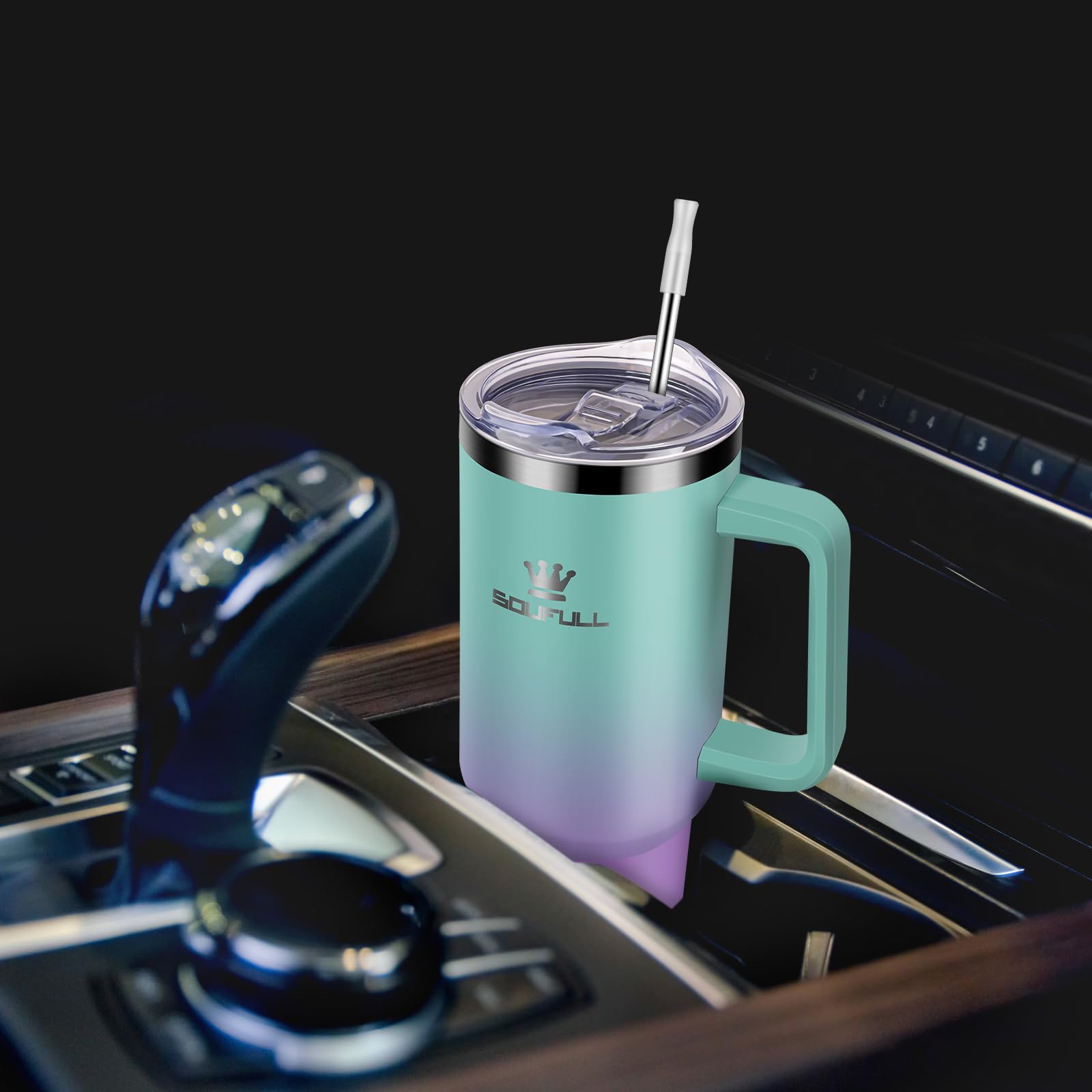 BPA-free durable tumbler for coffee, tea, or water.