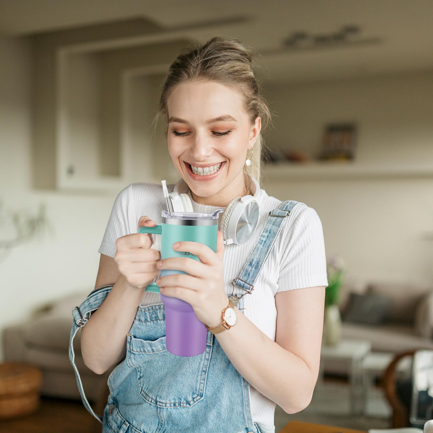 Fits most car cup holders for convenient travel.