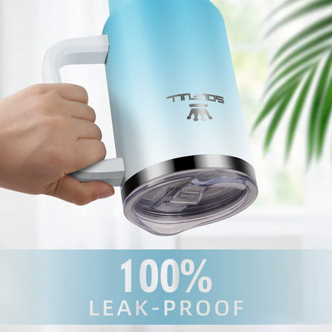 Double-wall insulation keeps beverages cold up to 34 hours