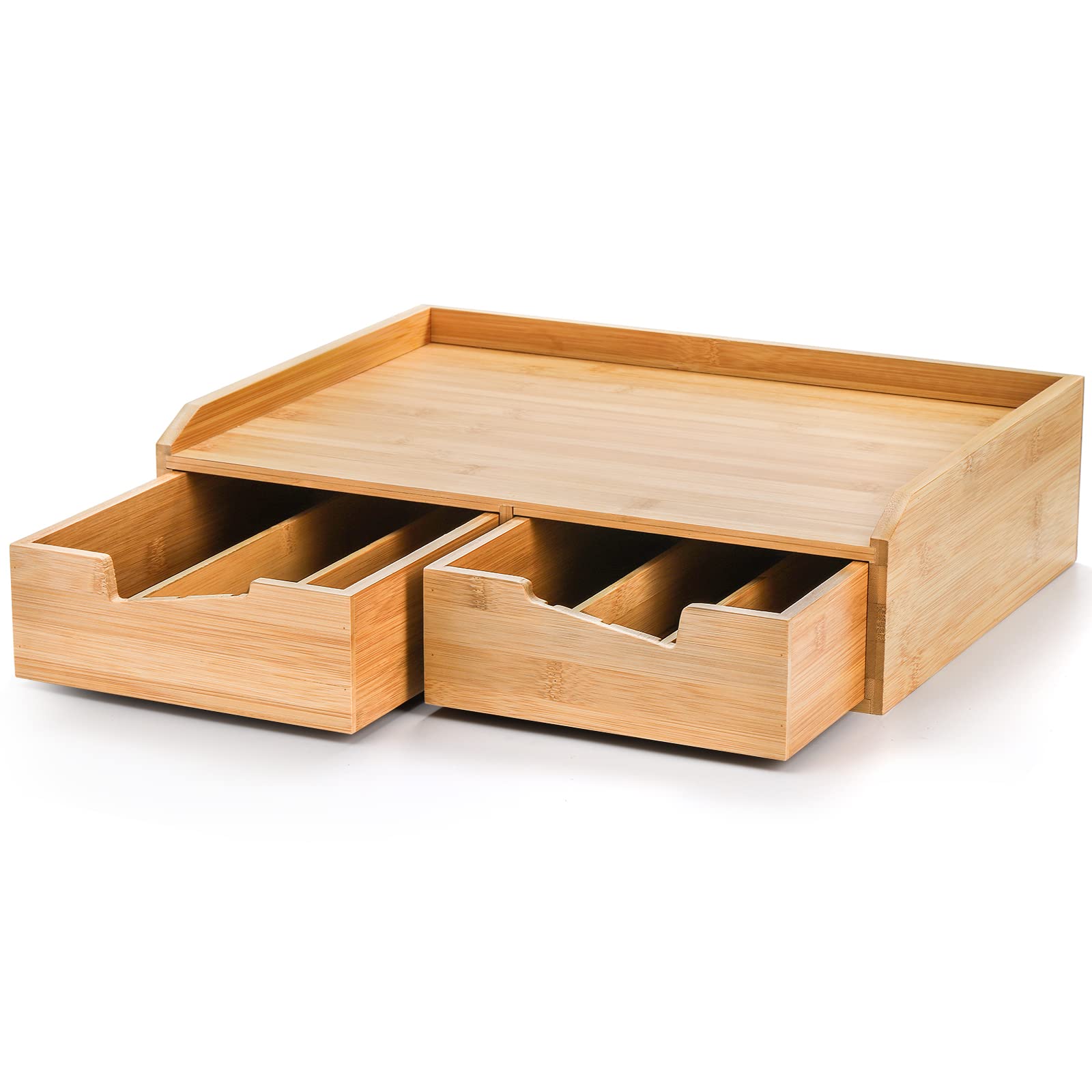 SOUJOY adjustable divider keeps tea and pods organized by brand