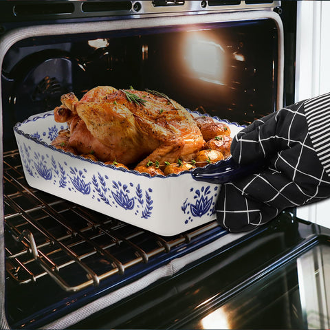 SOUJOY double-handle casserole for easy oven transfer and safe handling.