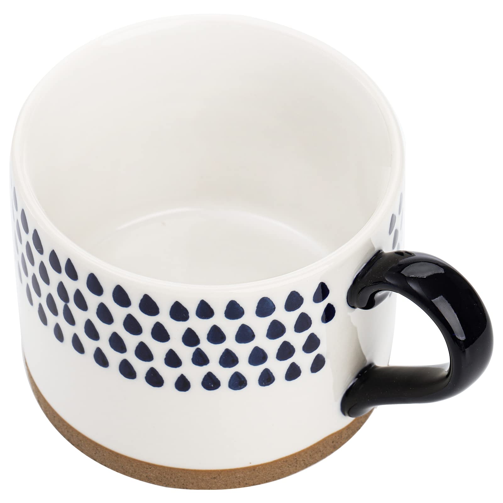 SOUJOY blue Nordic pattern mug adds timeless style to coffee breaks.