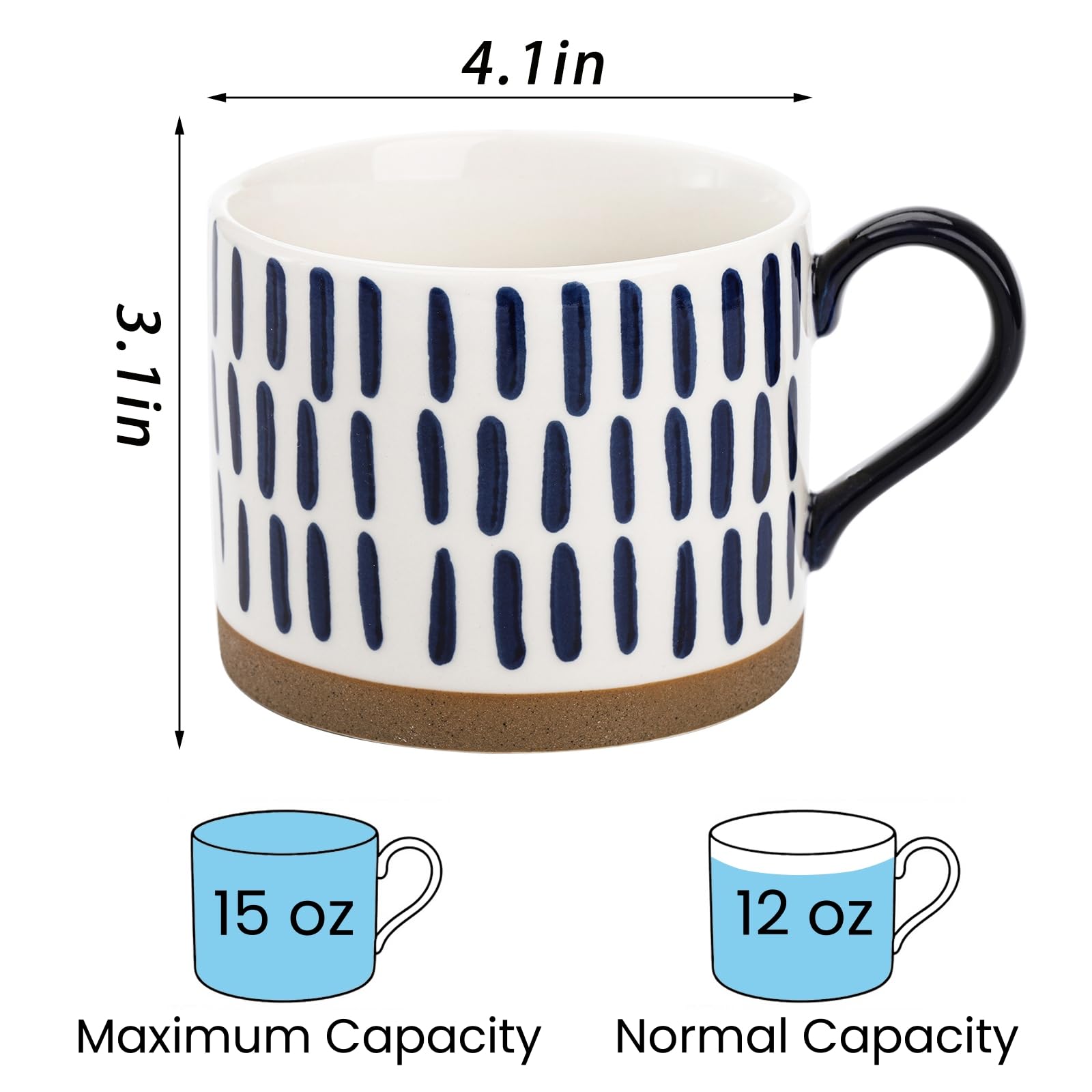 SOUJOY hand-painted mug with sturdy handle for comfortable daily sipping.
