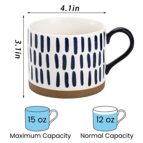 SOUJOY hand-painted mug with sturdy handle for comfortable daily sipping.
