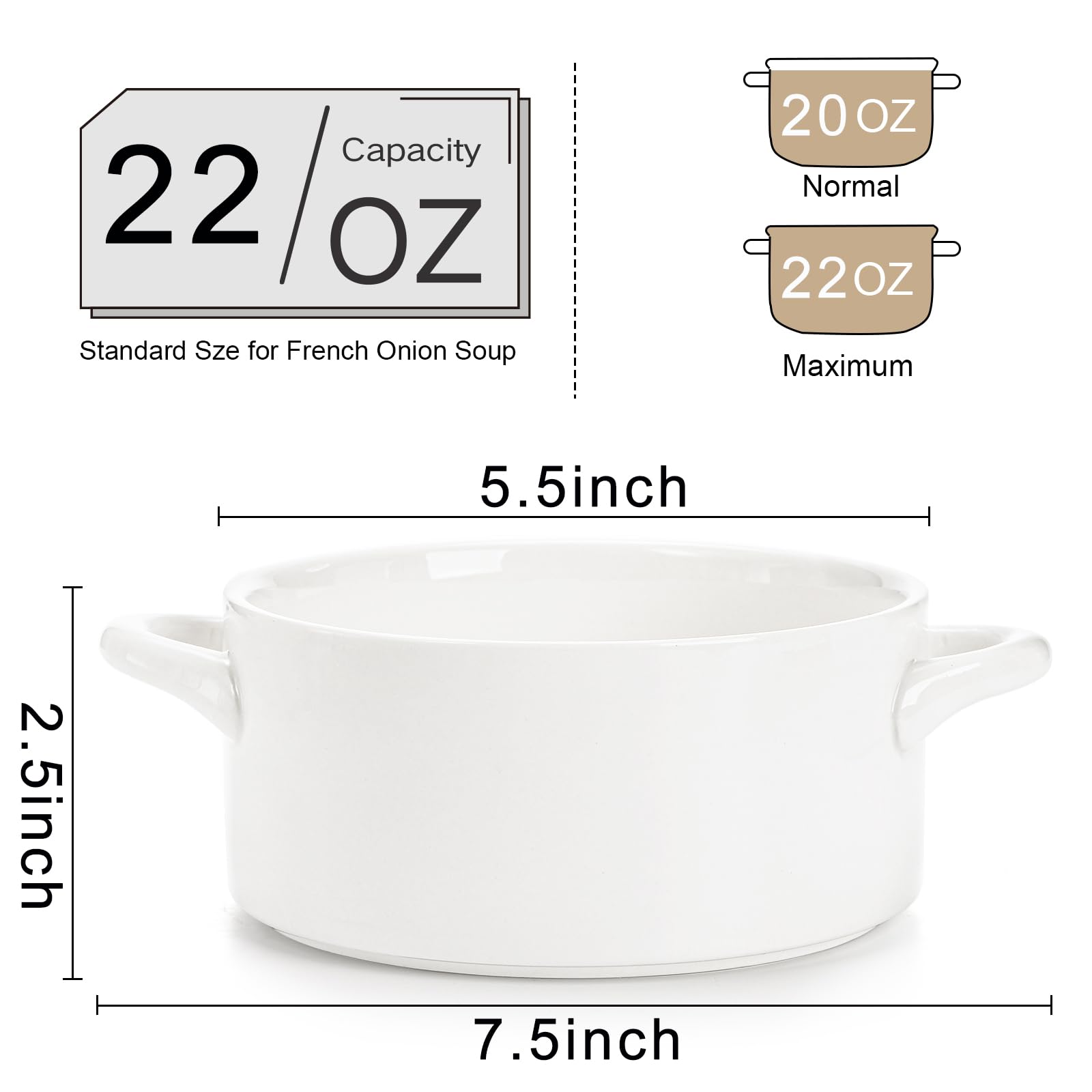Soujoy porcelain bowls with handles, perfect for meals and easy transport