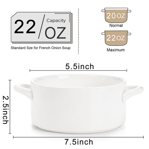 Soujoy porcelain bowls with handles, perfect for meals and easy transport