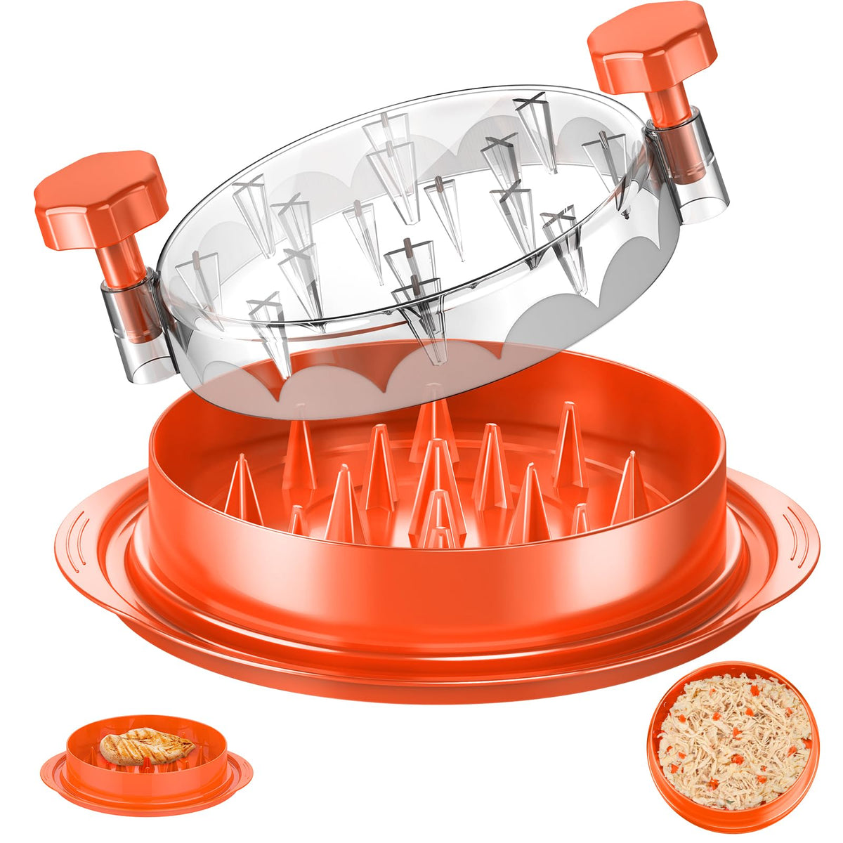 SoulLife chicken shredder 8in orange grip enables quick shredded chicken for tacos