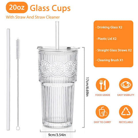 SoulTimes 20oz ribbed floral tumbler lid with seal showcases spill-resistant design.