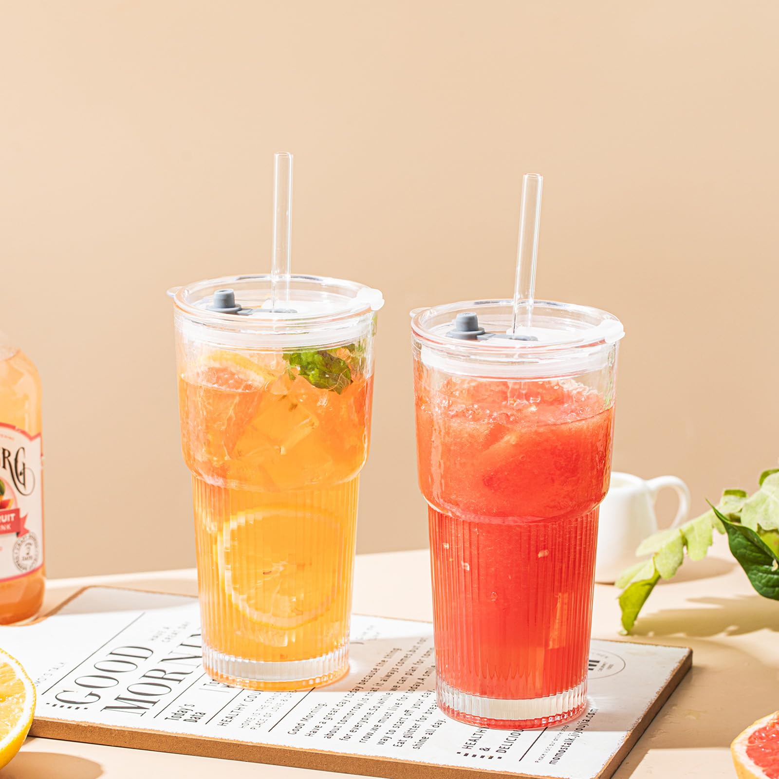 SoulTimes tumbler on office desk setup for stay-fresh beverages during work.