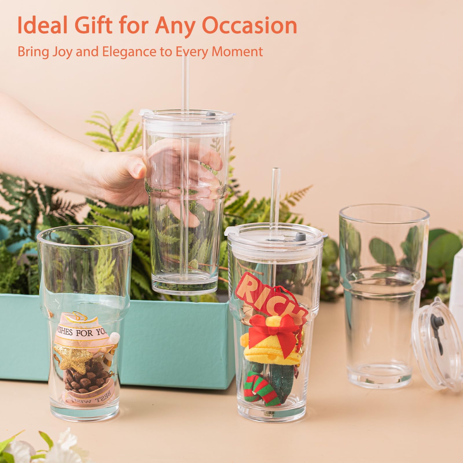 SoulTimes set of 2 durable, BPA-free glass tumblers for daily use.
