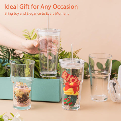 SoulTimes set of 2 durable, BPA-free glass tumblers for daily use.
