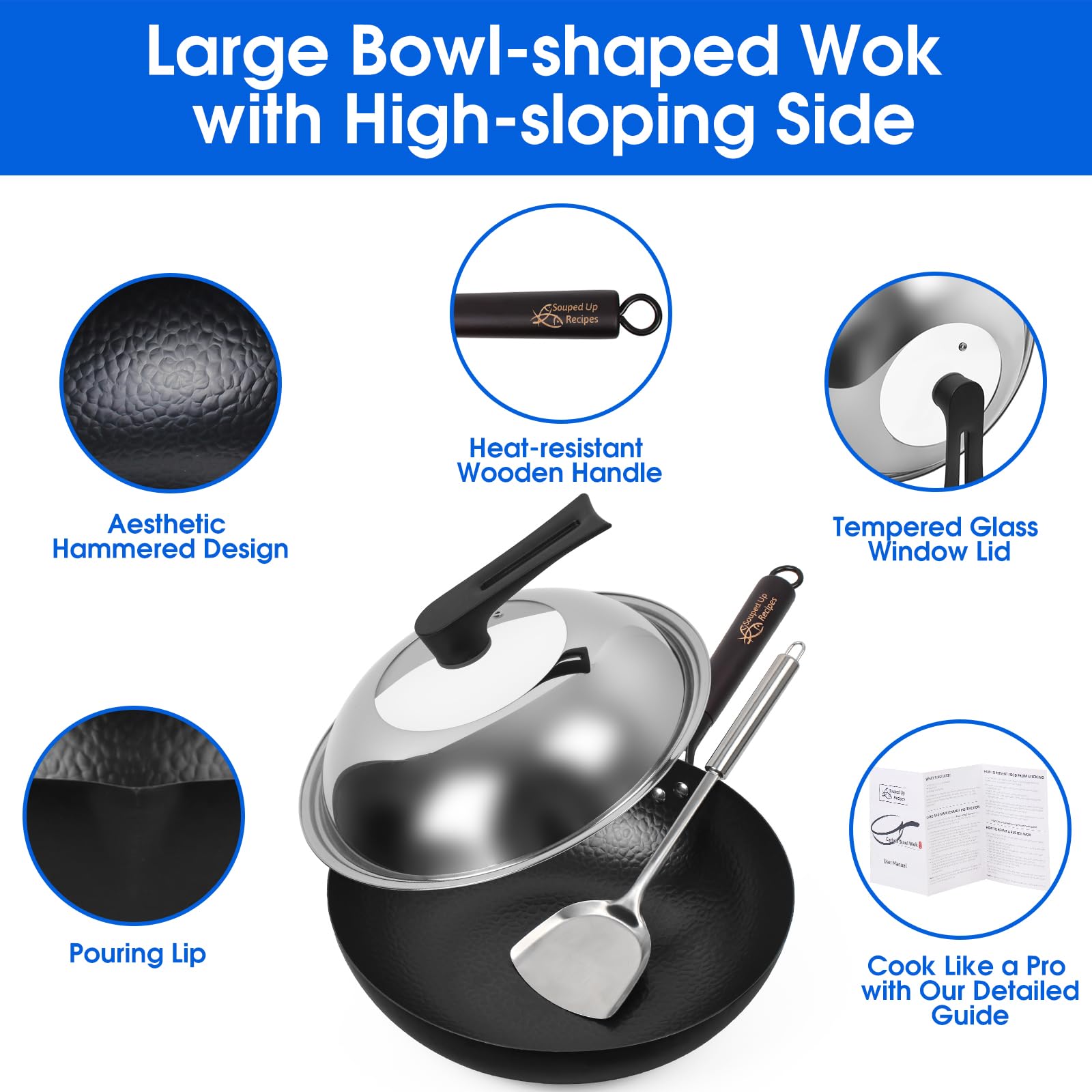 Souped Up Recipes 12.5-inch wok ideal for sizzling stir-fries and soups