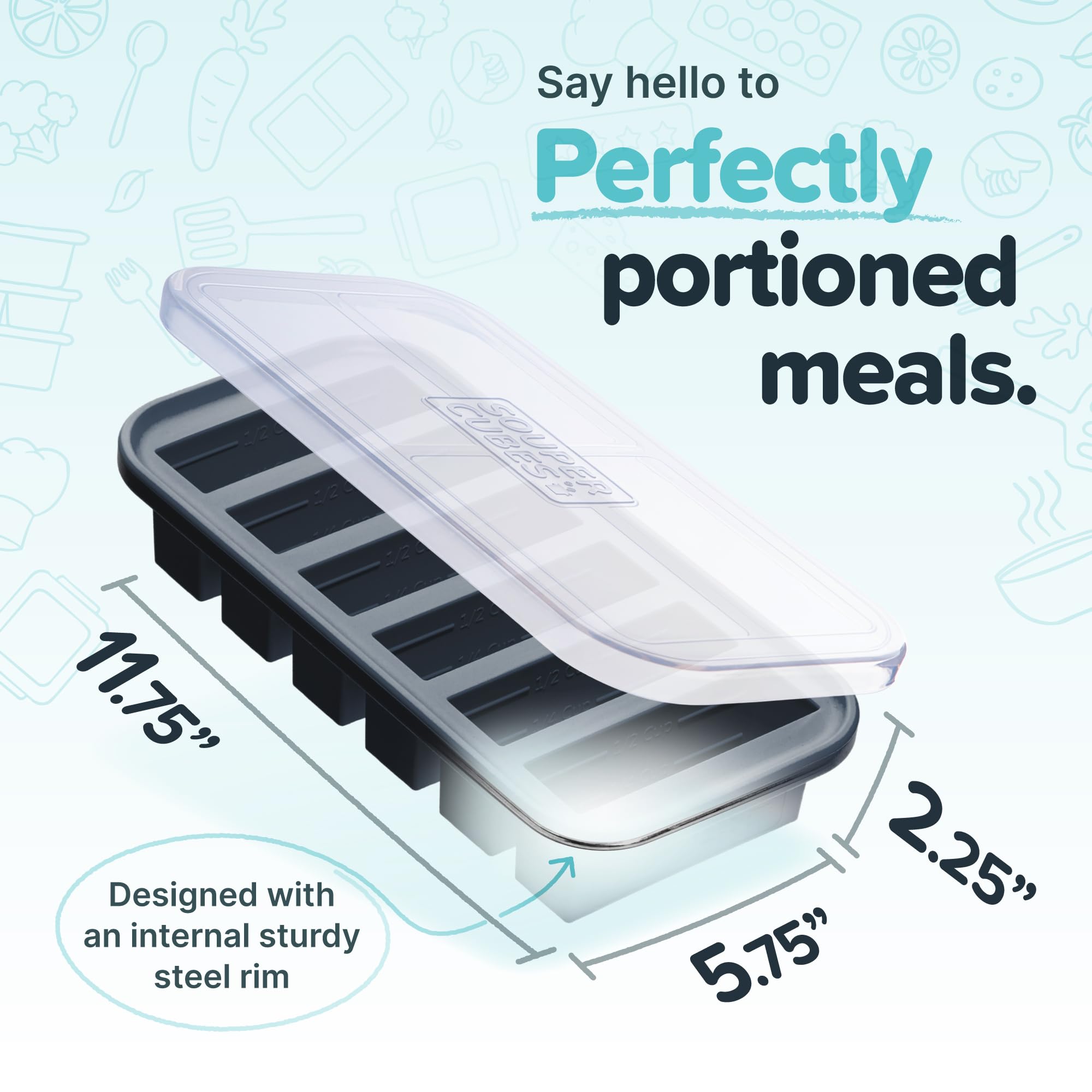 Souper Cubes dishwasher-safe molds simplify cleanup after freezing.