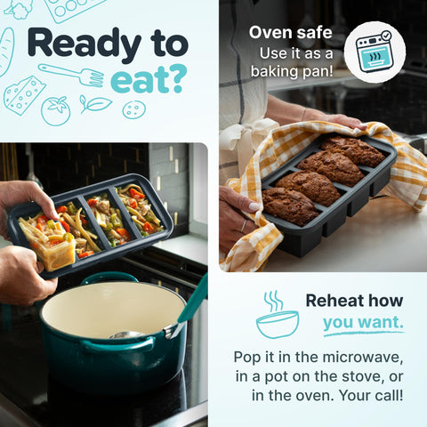 Souper Cubes dishwasher-safe tray simplifies cleanup after batch prep and storage.