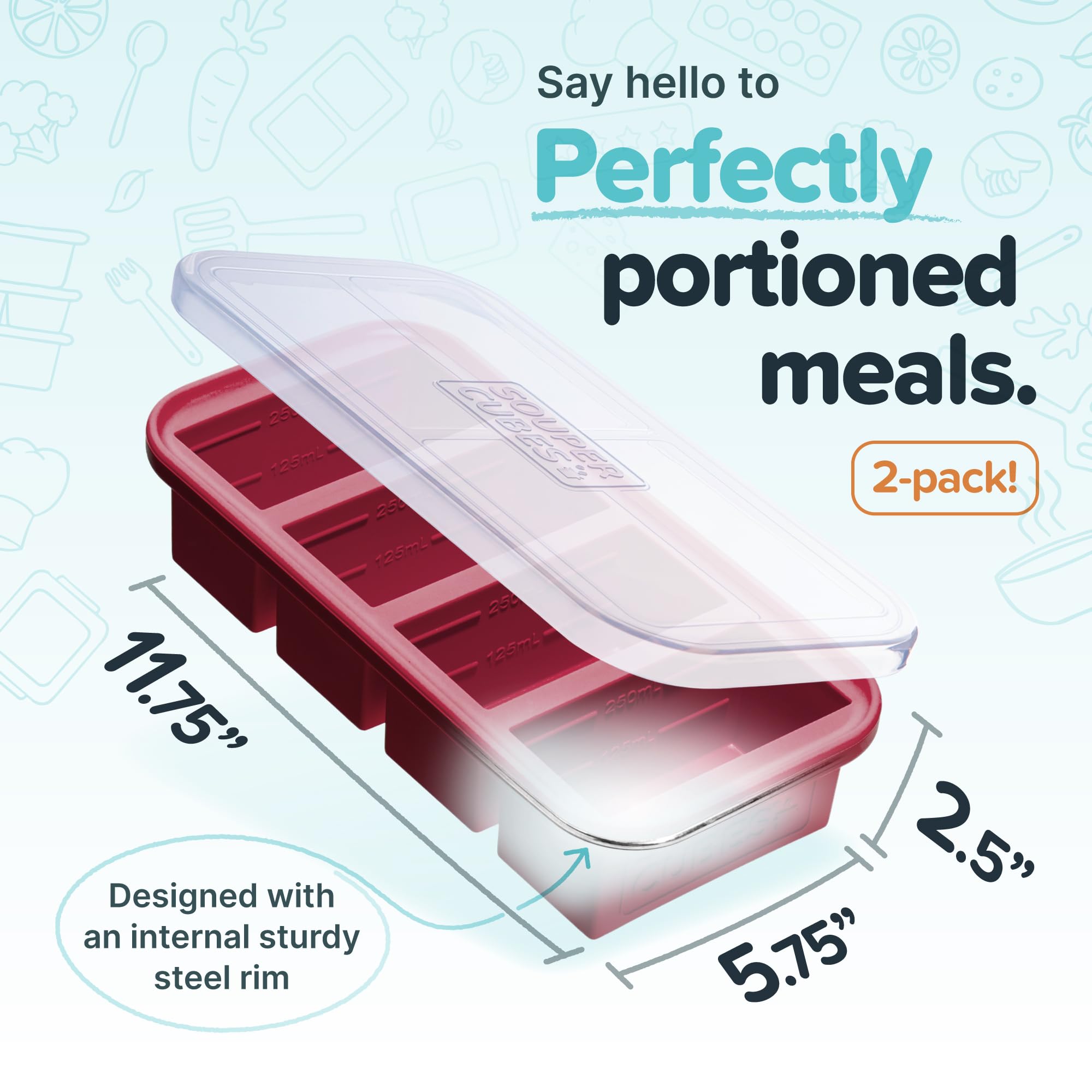 Souper Cubes freezer tray for leftovers and broth helps organized, ready-to-heat meals.